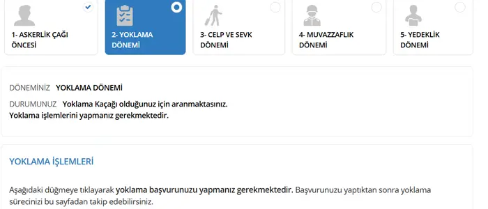 Asker kaçağı olup olmadığımı öğrenme