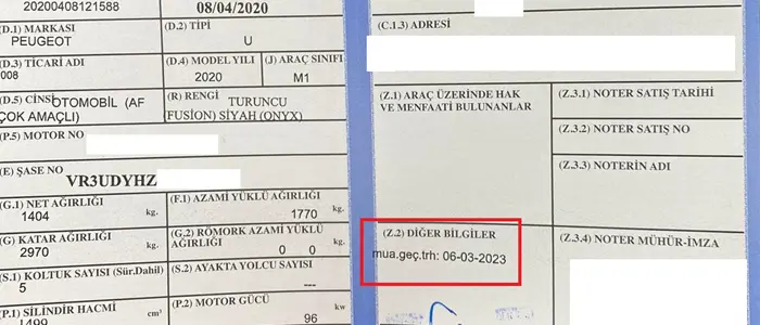 Son muayene geçerlilik tarihi öğrenme