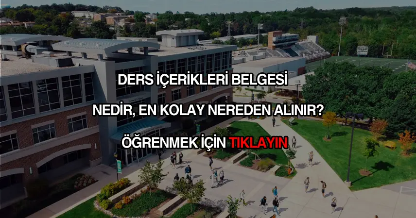 Ders içerikleri belgesi nereden nasıl alınır?